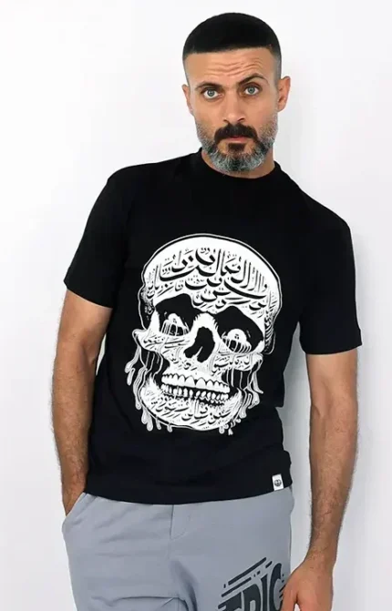 Regular Size Printed T-Shirt Black