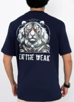 Regular Size Printed T-Shirt Navy