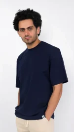 Regular Size Printed T-Shirt Navy 3